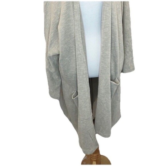 DONNI Ribbed Sweater Coat Open Front Tan Brand New One Size Fits Most - Picture 3 of 9